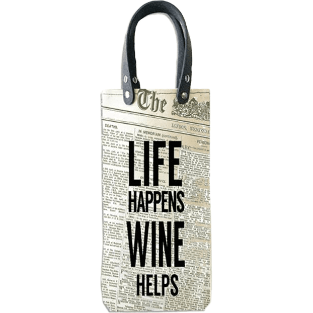 Tote + Able Life Happens Wine Tote