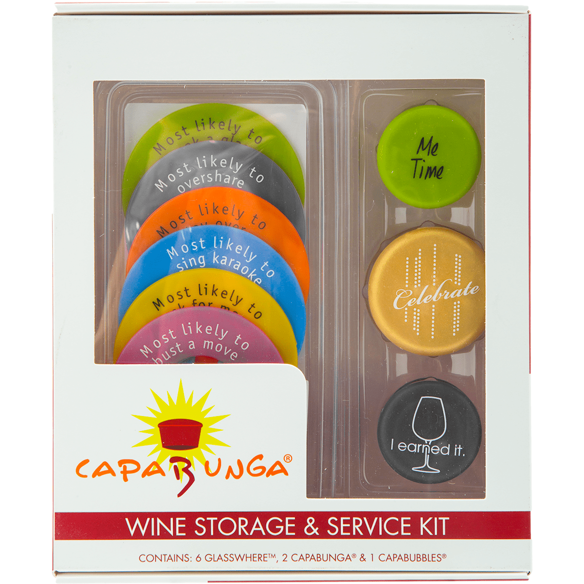 Capabunga Wine Storage And Service Kit - Slogans