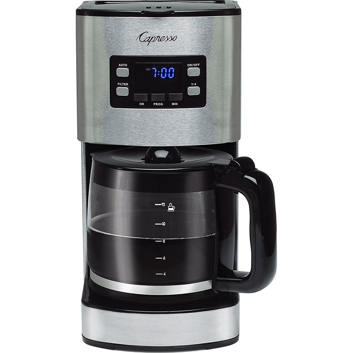 Capresso Sg300 12-cup Stainless Steel Coffee Maker With Glass Carafe