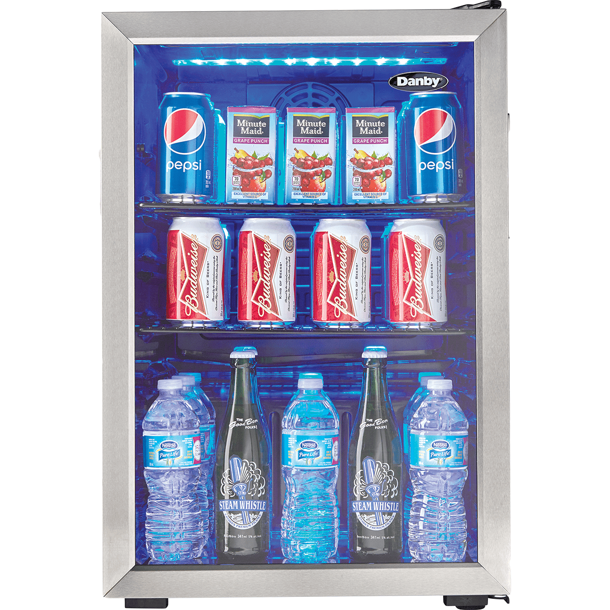 Danby 95 Can Freestanding Beverage Cooler (DBC026A1BSSDB)