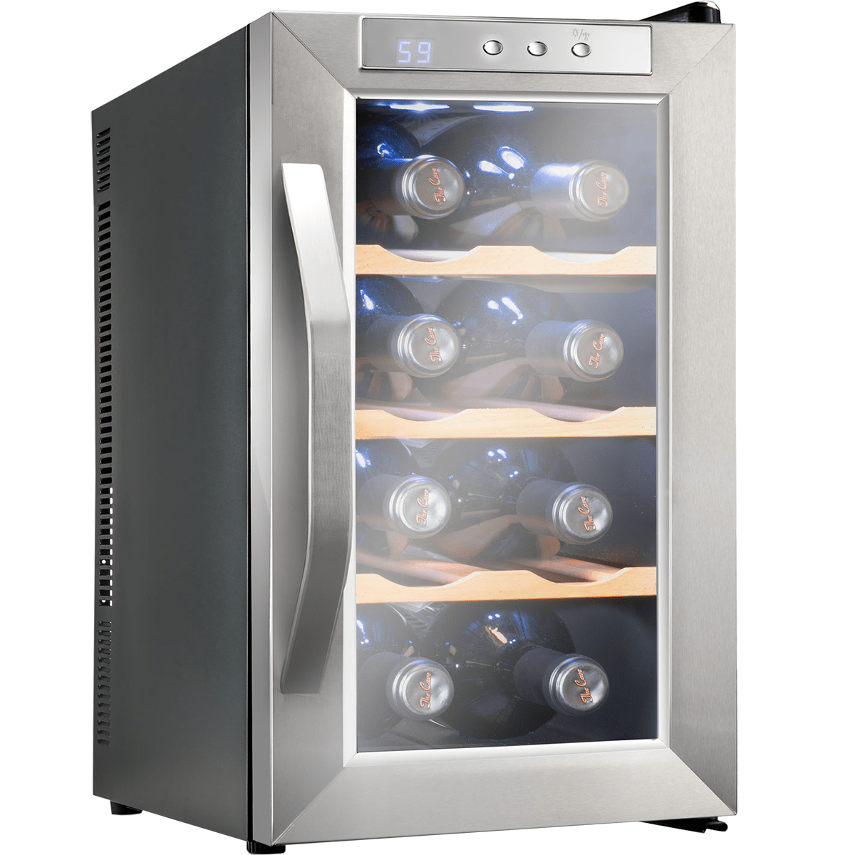 Ivation 8 Bottle Thermoelectric Stainless Steel Wine Cooler