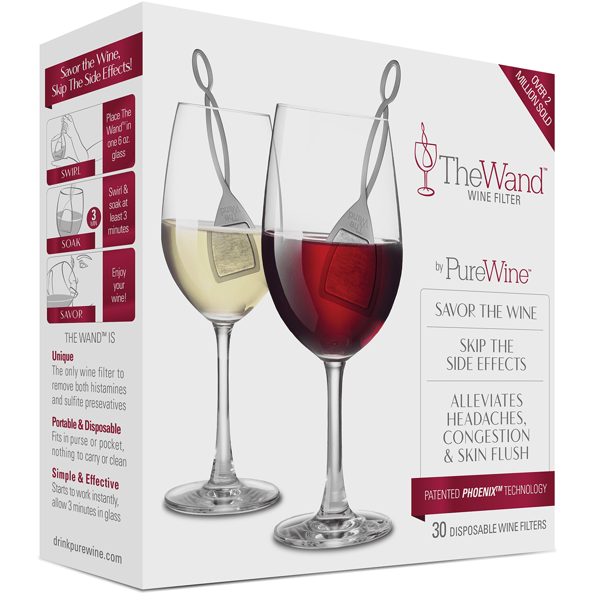 Purewine The Wand Wine Filter - 30 Pack