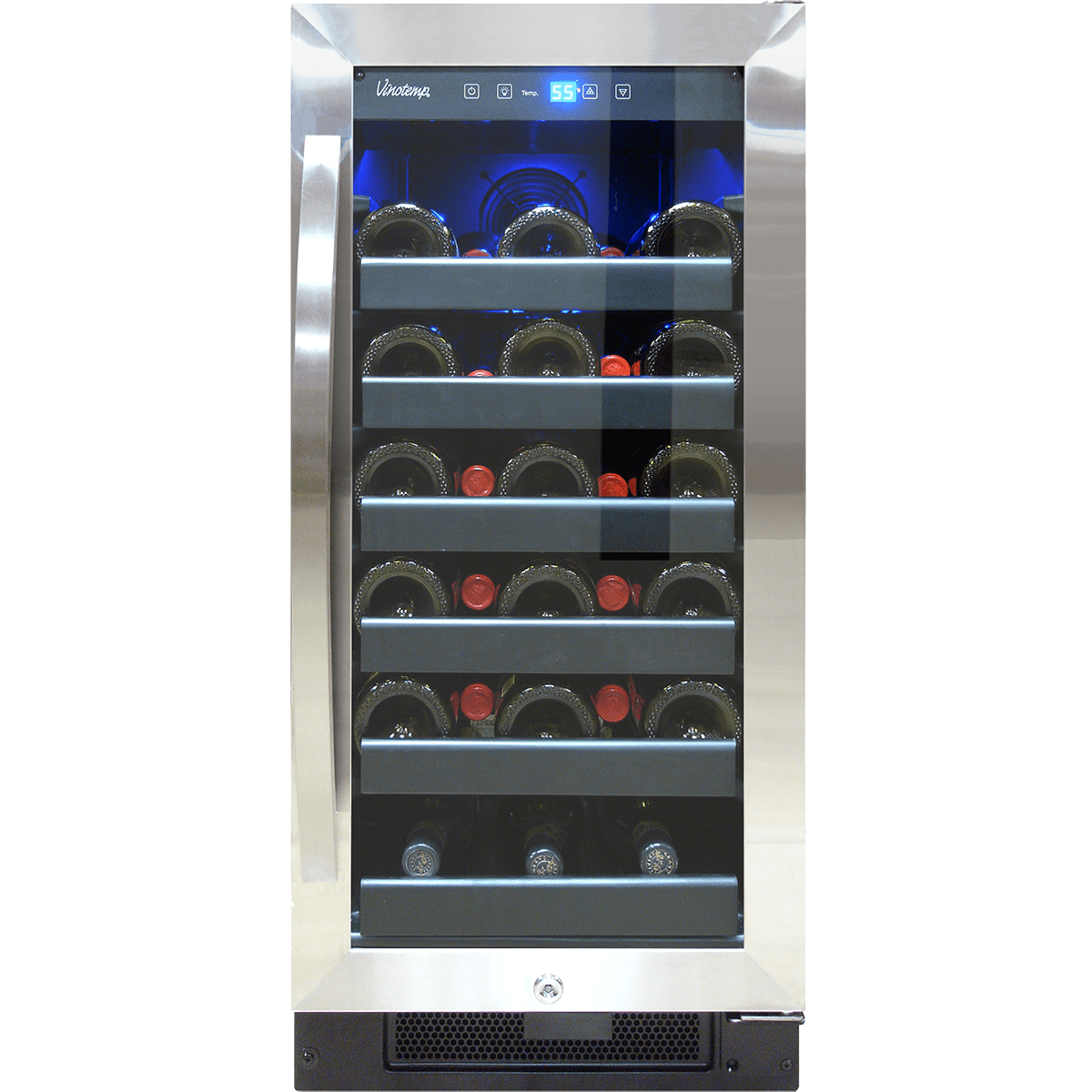 Vinotemp 30 Bottle Single Zone Wine Cooler (VT-32SBB)