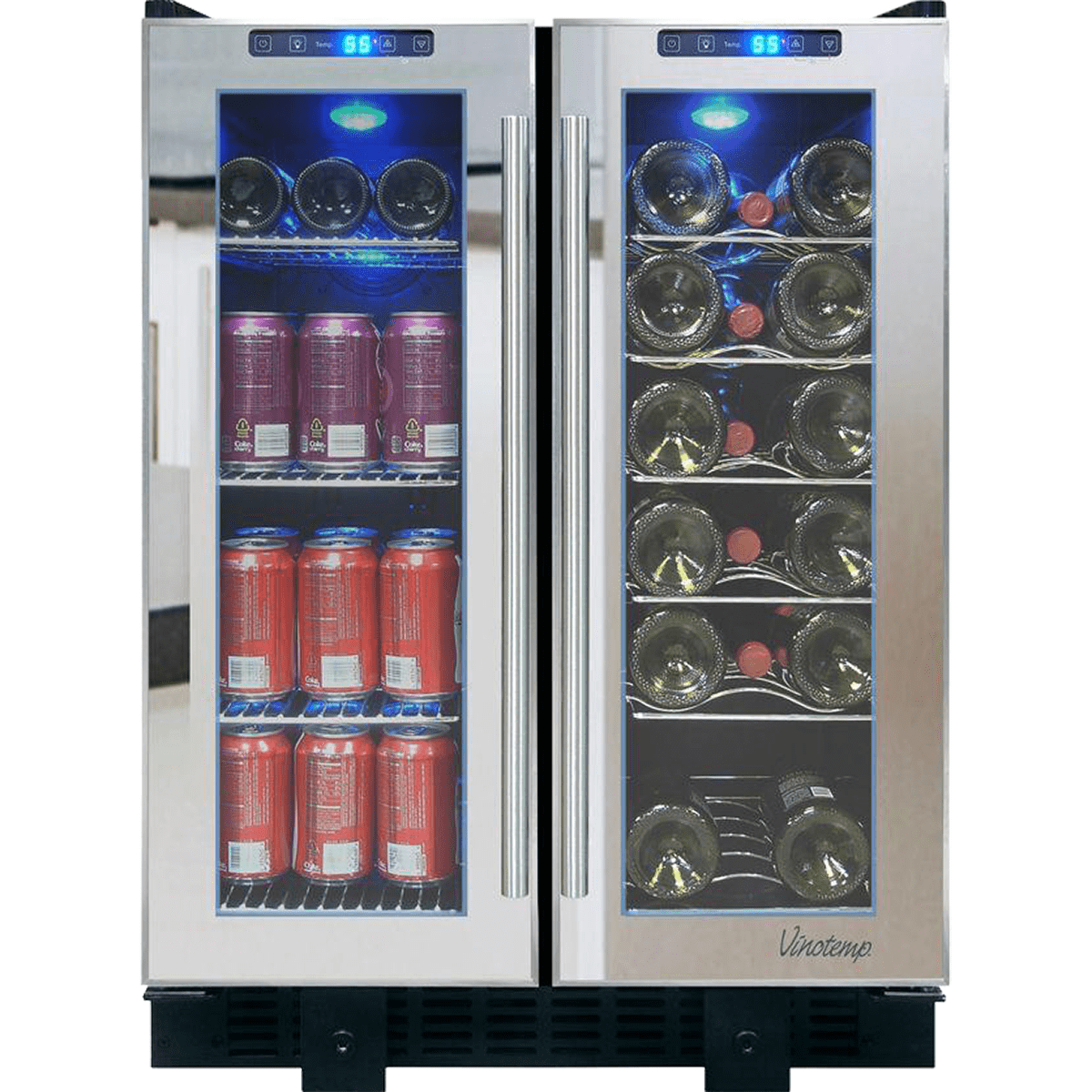 Vinotemp Touch Screen Mirrored Wine and Beverage Cooler (VT-36TS-SM)