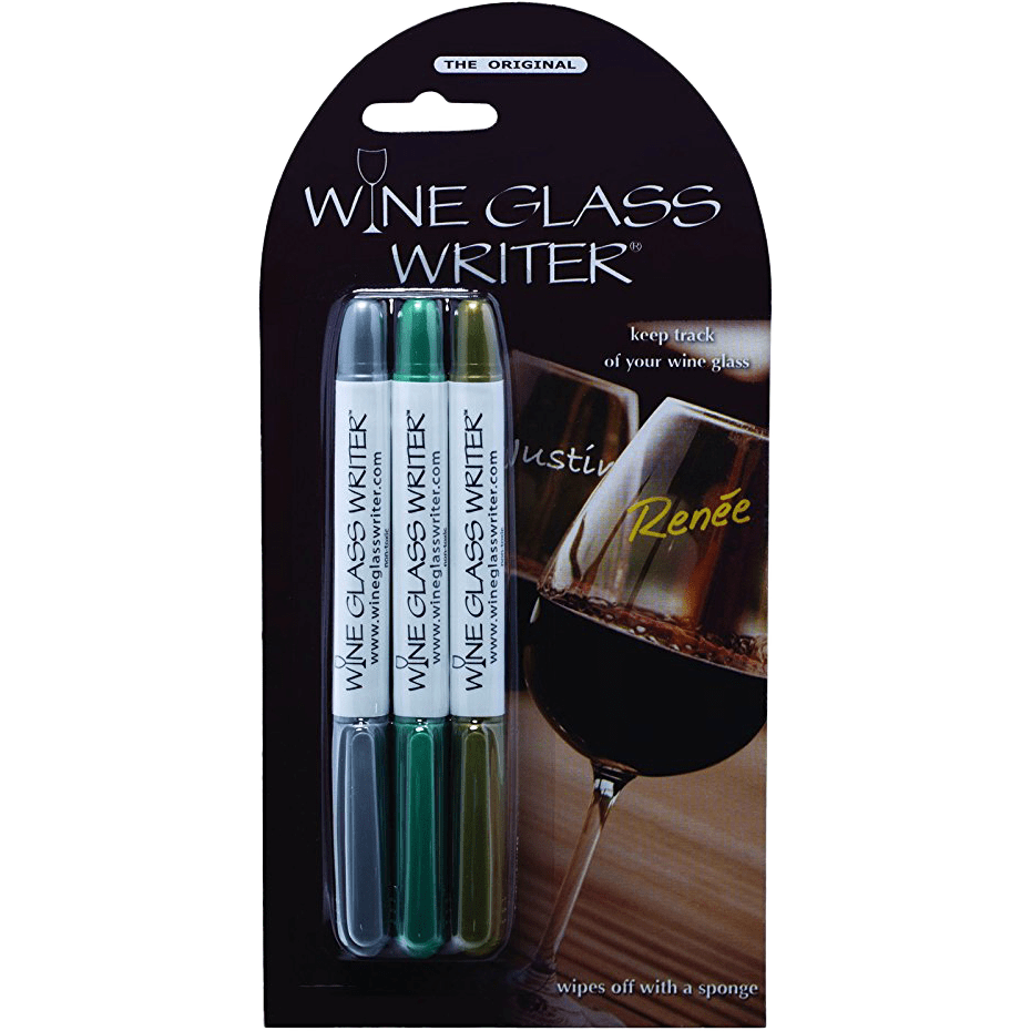 Wine Glass Writer Metallic Color Pens 3-Pack